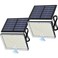 JACKYLED Motion Solar Lights Outdoor, 113 LED Cool White Bright 2 Pack