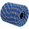 DerziNet Double Braided Arborist Rigging Rope, 1/2" x 100 ft Strength Bull Rope, 48-Strand Polyester Static Rope for Tree Work, Pulling, Towing, Swing(Blue
