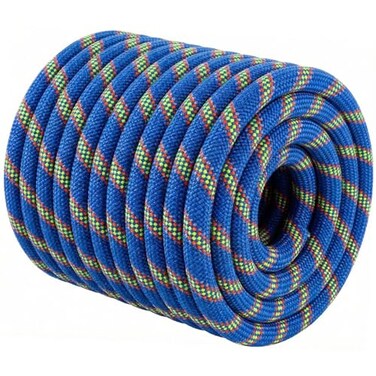 DerziNet Double Braided Arborist Rigging Rope, 1/2" x 50 ft Strength Bull Rope, 48-Strand Polyester Static Rope for Tree Work, Pulling, Towing, Swing(Blue