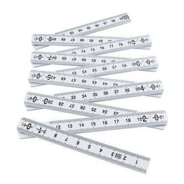 LifCratms White ABS Folding Ruler, 1 Meter