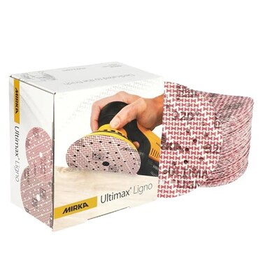 Mirka Ultimax Ligno 6 Inch 40 Grit Wood Sanding Discs HookLoop, 50 Pack