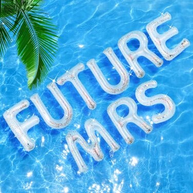 Junkin Future Mrs Pool Floats Bachelorette Inflatable White Gold