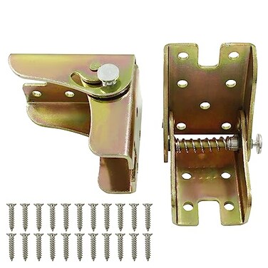 suiwotin 2pcs Folding Hinge Bracket, Self Locking Hinges