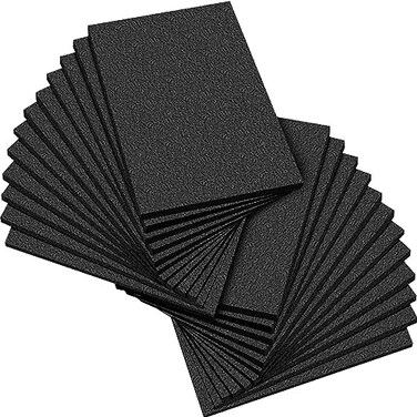 Frienda 24 Pcs 12" x 8" x 0.5" Polyethylene Foam Sheet Thick Black Packing Foam Padding Customizable PE Board Cushion Inserts for Cases Craft Shipping Moving DIY Projects Toolbox Storage