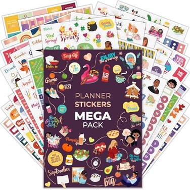 Clever Fox Mega Sticker Pack, Happy CalendarJournal Accessories, 2000