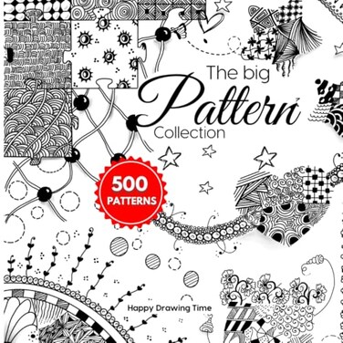 Majosta The Big Pattern Collection: 500 pattern for Doodle, Artistic tangles, Zentangle, Zen-doodle, Line-Art, Scribble Art, Step-by-Step Instructions