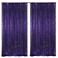 Poise3EHome Purple Sparkly Sequin Backdrop Curtain 2 PCS 5FT x 10FT