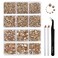 Beadsland Flatback Rhinestones, Golden Shadow, 8300pcs Mixed 10 Sizes