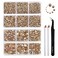 Beadsland Flatback Rhinestones, Golden Shadow, 8300pcs Mixed 10 Sizes