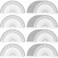 Zonon 100 Pcs 4 Inch Plastic Clear Protractor Bulk Math Protractors Set