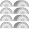 Zonon 100 Pcs 4 Inch Plastic Clear Protractor Bulk Math Protractors Set