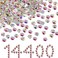 Beadsland Flat Back Crystal Rhinestones Bulk, Crystal AB, SS16, 14400pcs