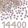 Beadsland Flat Back Crystal Rhinestones Bulk, Crystal AB, SS16, 14400pcs