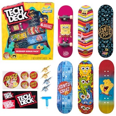 TECH DECK Spongebob Sk8shop Bonus Pack Customizable Fingerboards Set