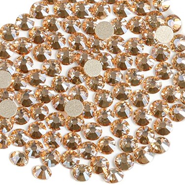 Beadsland Flat Back Crystal Rhinestones,Golden Shadow, SS40, 144pcs