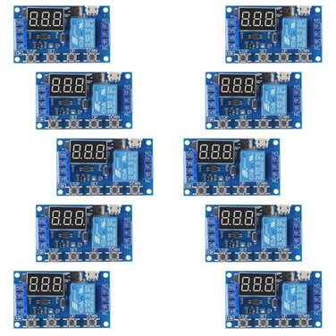 ACEIRMC DC 6-30V Timer Relay Programmable Delay Relay Module Cycle Timer with LCD Display / 5V Micro USB, Smart Home Controller (10pcs
