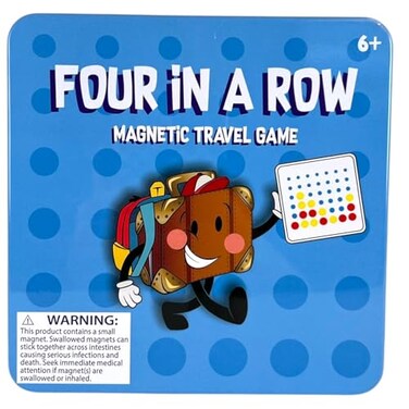 Toysmith Goplay Magnetic Four in a Row, Black