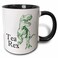 3dRose Tea Rex 11oz Two-Tone Black Mug