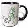 3dRose Tea Rex 11oz Two-Tone Black Mug
