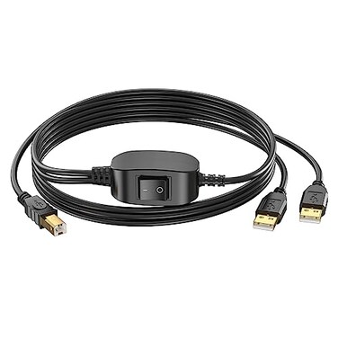 LBSC 2-in-1 Printer Cable to USB 8.2 ft