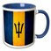 3dRose Barbados Flag 11oz Two-Tone Blue Mug