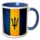 3dRose Barbados Flag 11oz Two-Tone Blue Mug