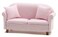 Classics by Handley Dollhouse Miniature Pink Sofa with 2 Pillows