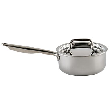 WINCO Tri-Ply Sauce Pan, 1-1-2-quart, Silver