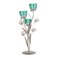 Accent Plus Triple Peacock Bloom Candleholder