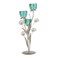 Accent Plus Triple Peacock Bloom Candleholder
