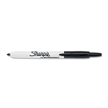 Sharpie Retractable Permanent Marker, Fine Point, Black