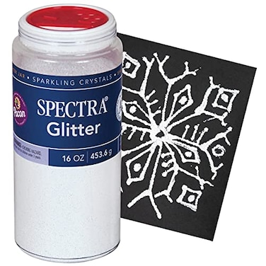 Spectra Glitter Sparkling Crystals 16 oz. White