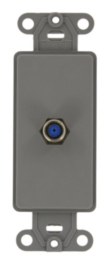 Leviton F Connector Decora Insert, 40681-GY, Gray