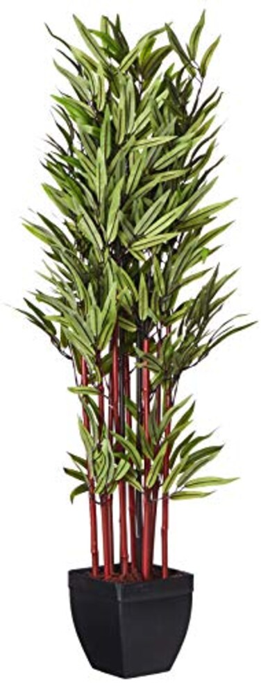 Nearly Natural 4ft. Bamboo Silk Tree with Planter