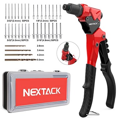 NEXTACK Rivet Gun NT200, 4 Drill200 Rivets Kit