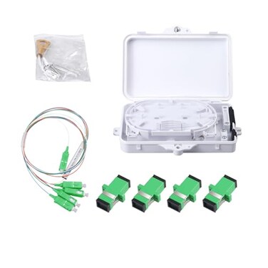 fyboptwu 4-Core SC/APC PLC Splitter Box, Wall Mount