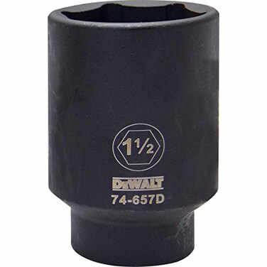 DEWALT 6 PT 1/2" Deep Drive Impact Socket 1-1/2" SAE