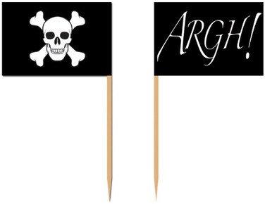 Beistle Pirate Flag Picks Party Accessory (1 count(50/Pkg