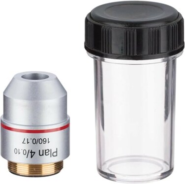 AmScope PA4X 4X Plan Achromatic Microscope Objective
