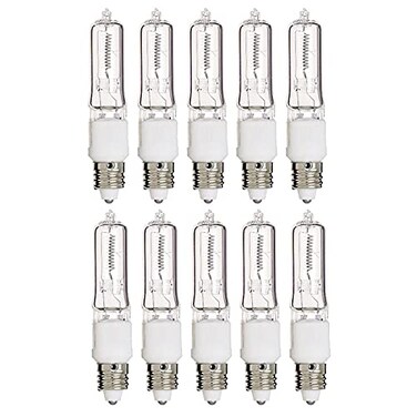 KOR T4 E11 Halogen Light Bulbs, 100W, Clear, 10-Pack