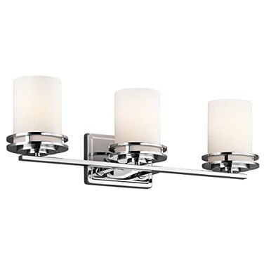 Kichler Hendrik 3-Light Bathroom Vanity Light, Chrome