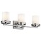 Kichler Hendrik 3-Light Bathroom Vanity Light, Chrome