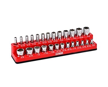 ARES 70232 26-Pc 1/4-In SAE Magnetic Socket Organizer