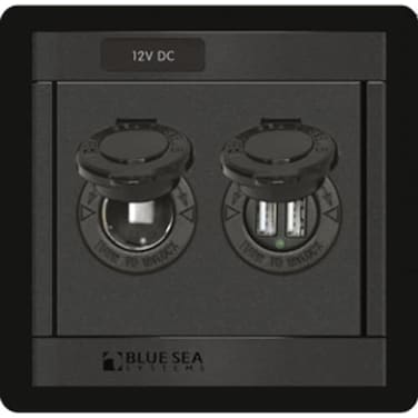 Blue Sea Systems 1478 Panel 360 12V SCKT/Dual USB CHRG