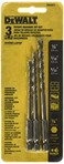 DEWALT Masonry Drill Bit Set, Rotary, 3-Piece (DW2571