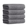 JML Microfiber Bath Towel Set, 27" x 55", 4 Pack, Grey