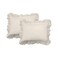 FRESH IDEAS Ruffled Pillow Sham 2 Pack, Standard, Ivory