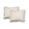 FRESH IDEAS Ruffled Pillow Sham 2 Pack, Standard, Ivory