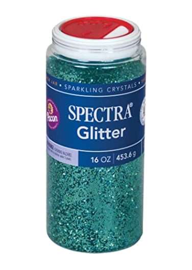 Spectra ArtsCrafts Glitter, Turquoise, 16 oz., 1 Jar