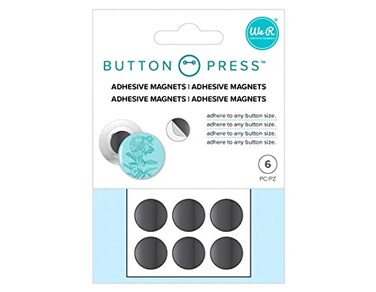 We R Memory Keepers Button Press Adhesive Magnets-6/Pkg